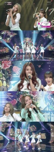 걸그룹 베스티가 12일 오후 방송된 KBS2 '뮤직뱅크'에 출연해 '니가 필요해' 무대를 펼쳤다. (KBS2 '뮤직뱅크' 방송화면 캡처)