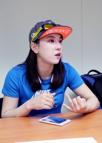 박지아는 지난 5월 말 한스타미디어를 방문해 창단을 준비 중인 한스타 여자 연예인 야구단에 가입을 희망했다. (한스타DB)